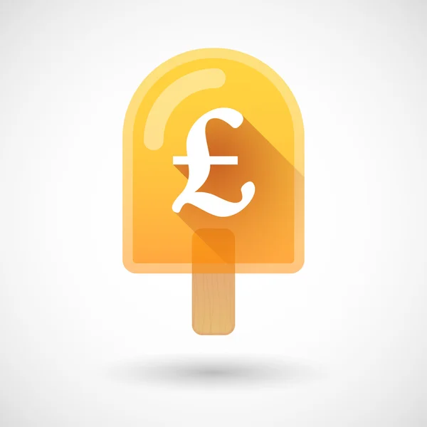 Ice cream icon with a pound sign — Stock Vector