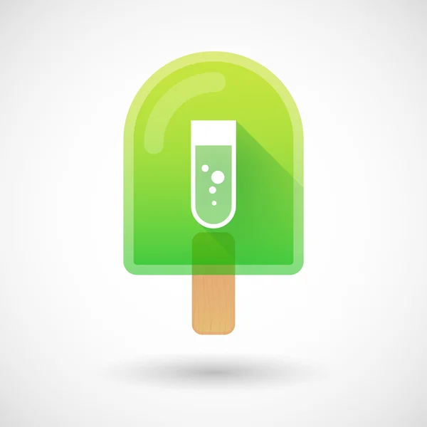 Ice cream icon with a chemical test rube — Stock Vector