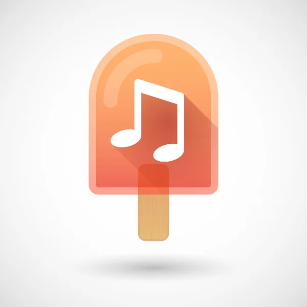 Ice cream pictogram met een muziek-Opmerking — Stockvector