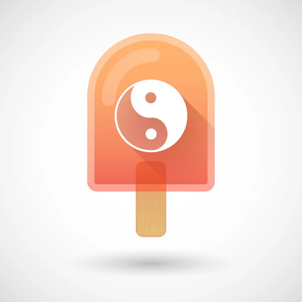 Ice cream icon with a ying yang — Stock Vector