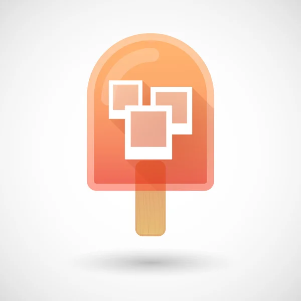 Ice cream icon with a bunch of photos — Stock Vector