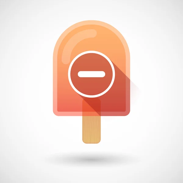 Ice cream icon with a subtraction sign — Stock Vector