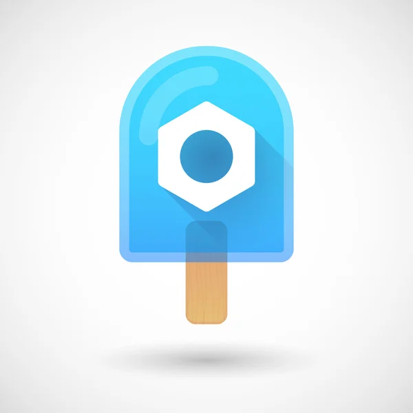 Icono de helado con una nuez — Archivo Imágenes Vectoriales
