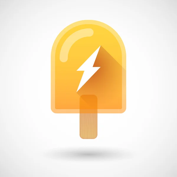 Icono de helado con un rayo — Vector de stock