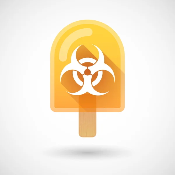 Icono de helado con un signo de riesgo biológico — Archivo Imágenes Vectoriales