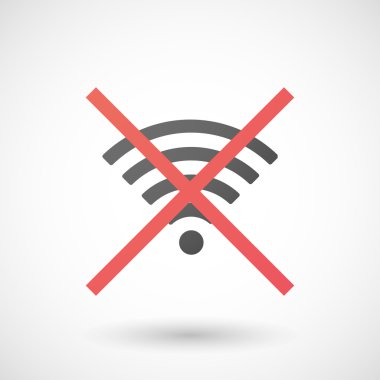 Bir radyo sinyali işareti simgesiyle değil izin