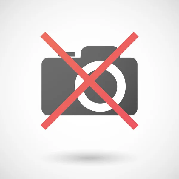 Niet toegestaan pictogram met een fotocamera — Stockvector