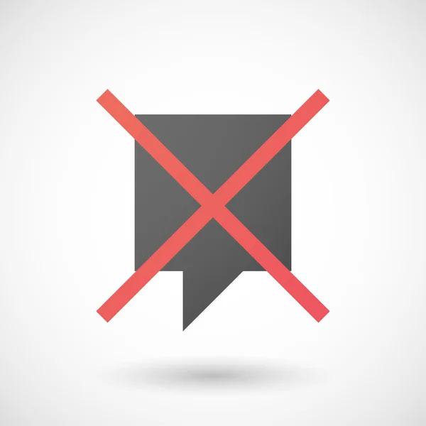 Not allowed icon with a tooltip — Stock Vector