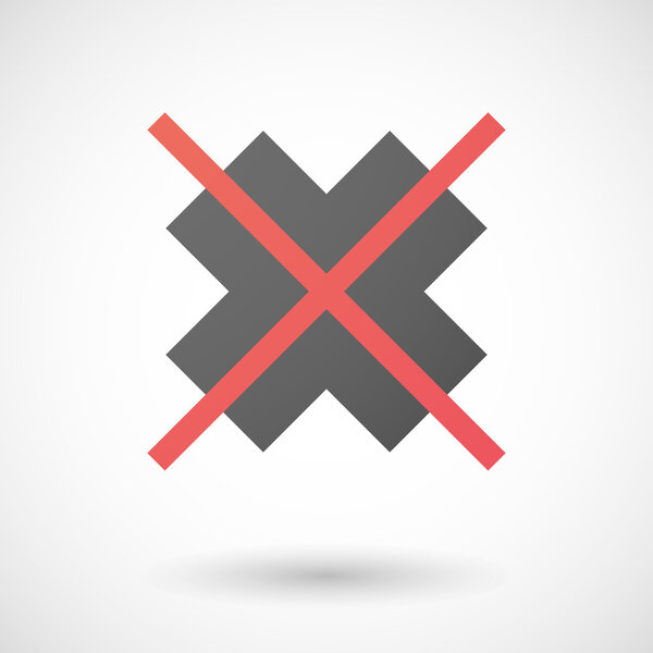 Not allowed icon with an irritating substance sign