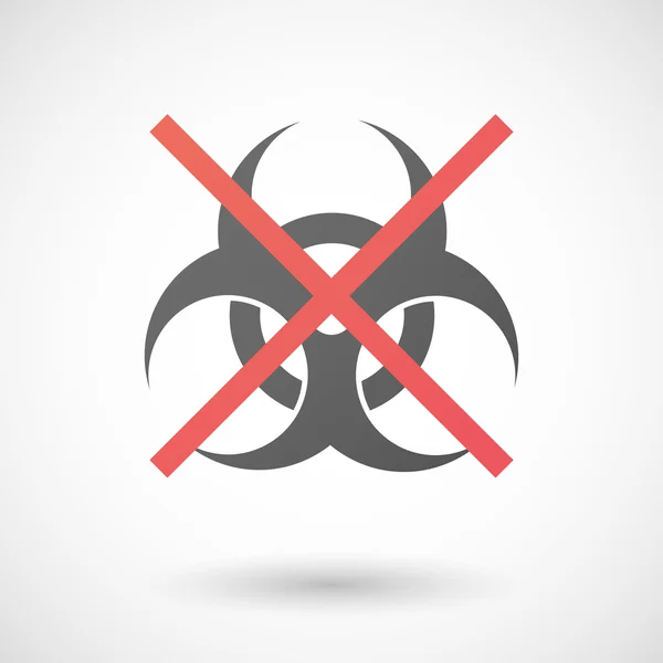 Není dovoleno ikona se symbolem biohazard — Stockový vektor
