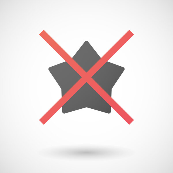 Not allowed icon with a star