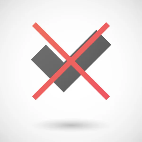 Not allowed icon with a check mark — Stock Vector