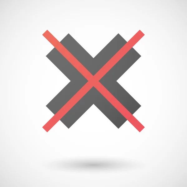 Nem szabad ikon-val egy "X" jel — Stock Vector