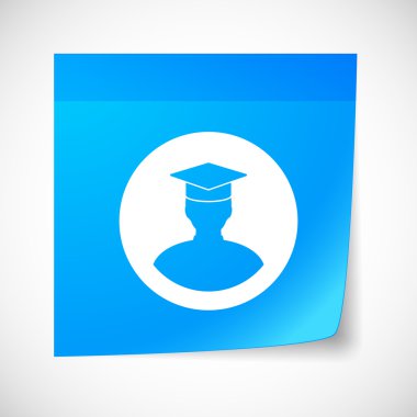 Yapışkan not simgesini bir öğrenci ile