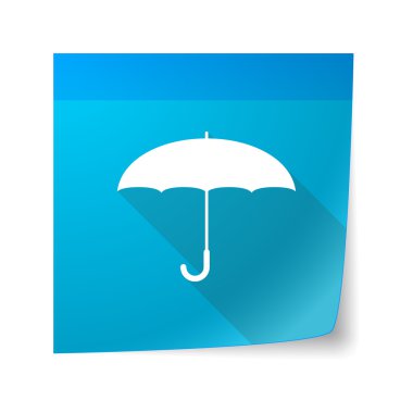 Yapışkan not simgesini bir şemsiye ile