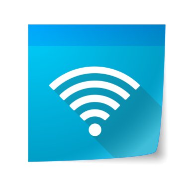 Yapışkan not simgesini bir radyo dalgası işareti ile