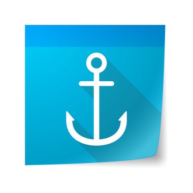 Yapışkan not simgesini bir çapa ile