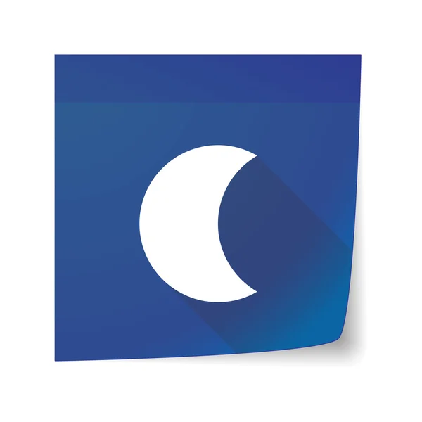 Icône de note collante avec une lune — Image vectorielle
