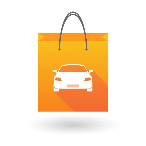Shopping bag icon with a car — Stock Vector