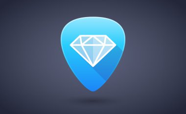 Mavi gitar almak bir elmas simgesi