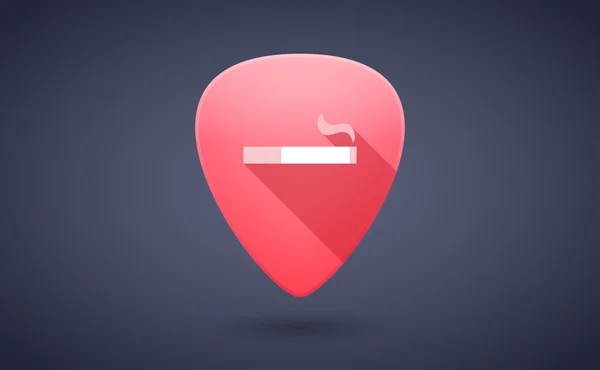 Icône de choix de guitare rouge avec une cigarette — Image vectorielle