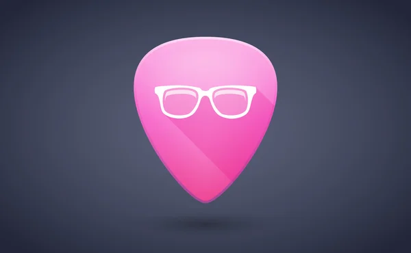 Icono de selección de guitarra rosa con gafas — Archivo Imágenes Vectoriales