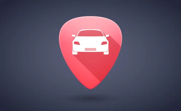 Icono de selección de guitarra roja con un coche — Vector de stock