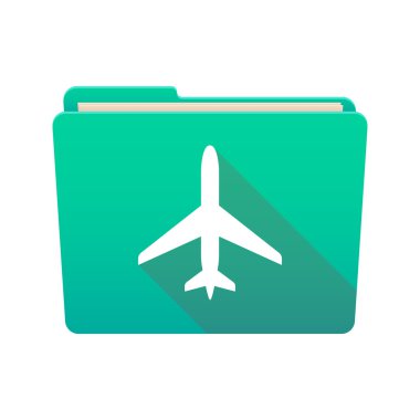 Klasör simgesini bir uçakla