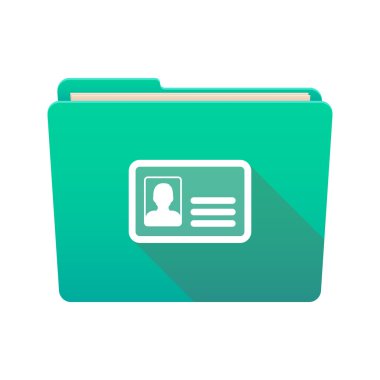 Kimlik kartı ile klasör simgesi