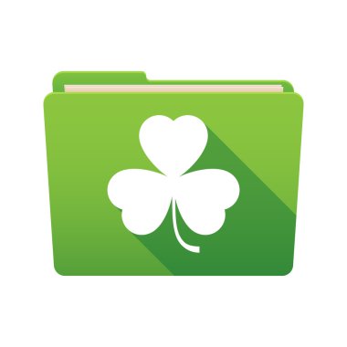 Bir yonca ile klasör simgesi