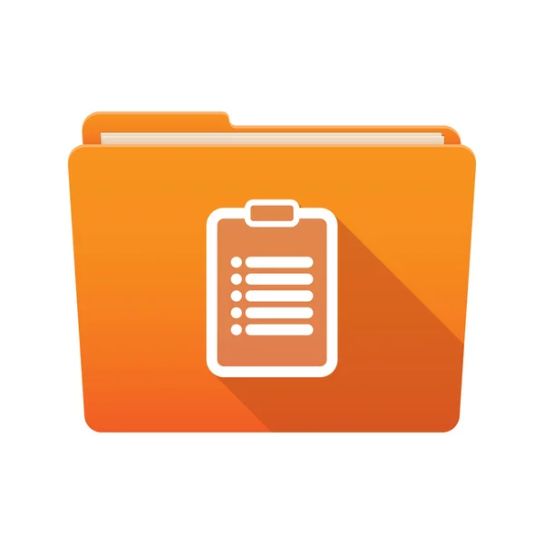 Folder icon with a report — Stock Vector