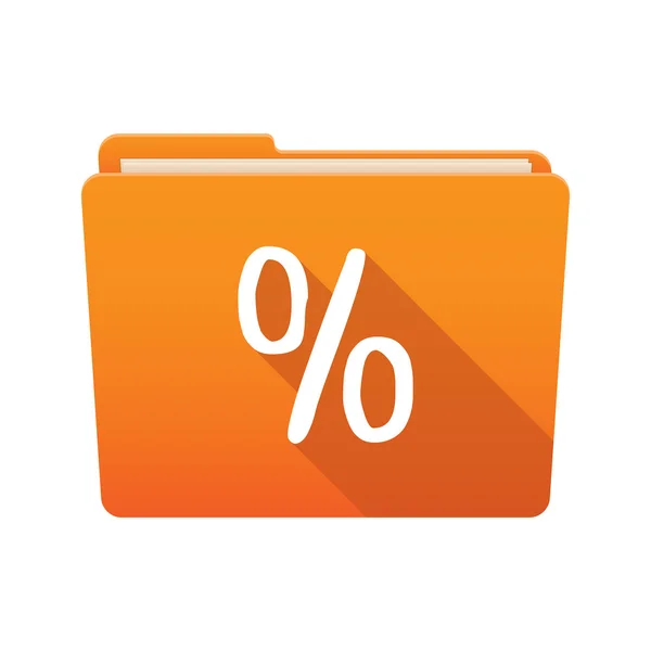 Folder icon with a discount sign — Stock Vector