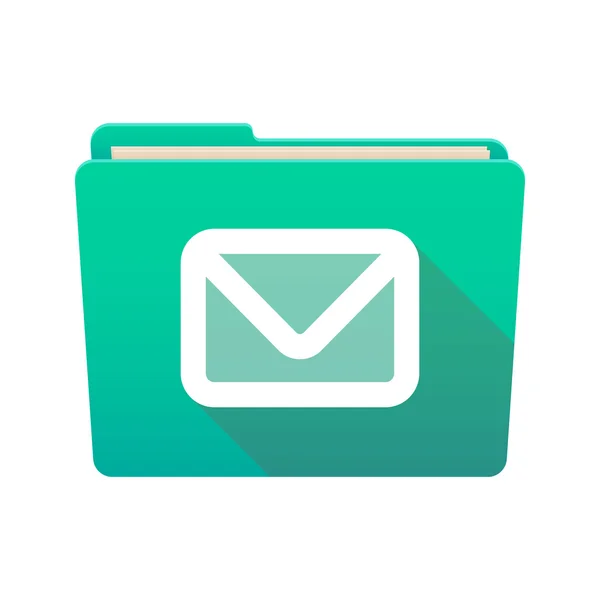 Icône de dossier avec une enveloppe — Image vectorielle