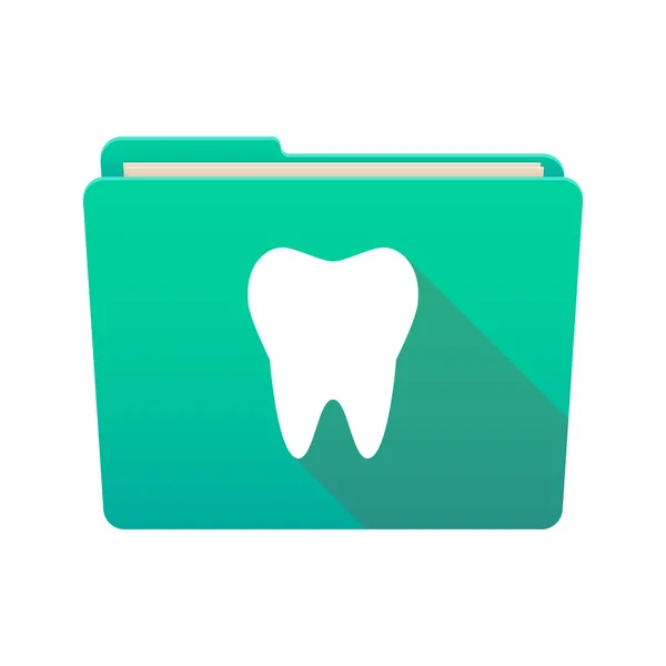 Ikona folderu z zęba — Wektor stockowy