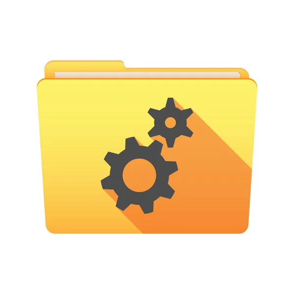 Folder icon with gears — Stock Vector