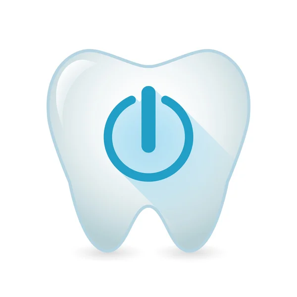 Pictograma dinților cu un buton oprit — Vector de stoc