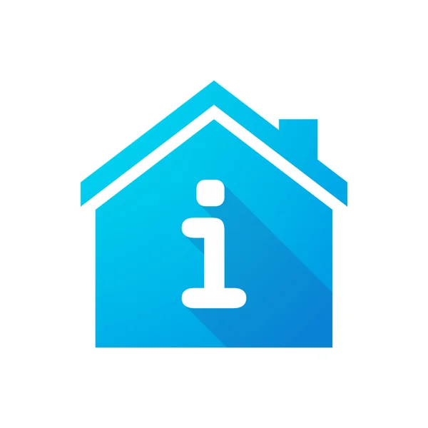 Blue house icon with an info sign — Stock Vector