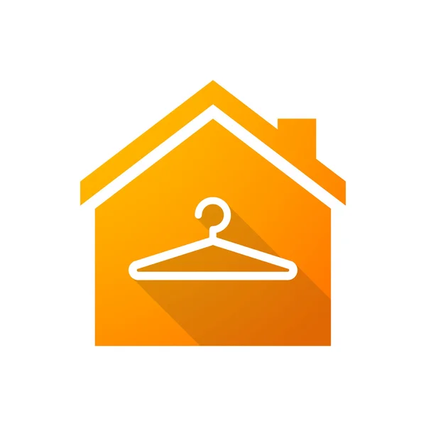 Orangefarbenes Haus mit Aufhänger — Stockvektor