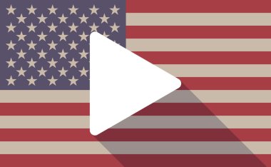 ABD bayrağı simgesi bir oyun işareti ile