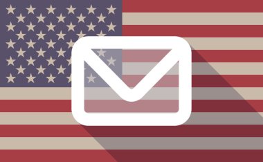 Bir zarf ile ABD bayrağı simgesi