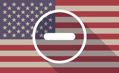 ABD bayrağı simgesi bir çıkarma işareti ile