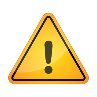 Tehlike sinyali simgesi bir ünlem işareti ile