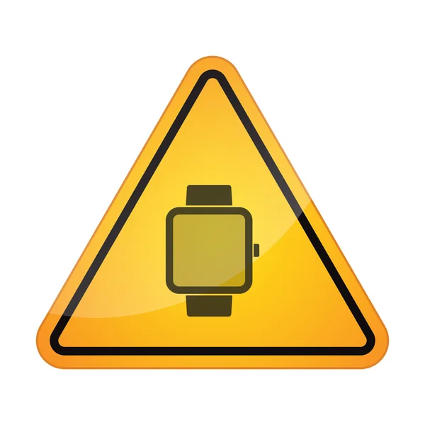 Danger signal icon with a smart phone — Stock Vector