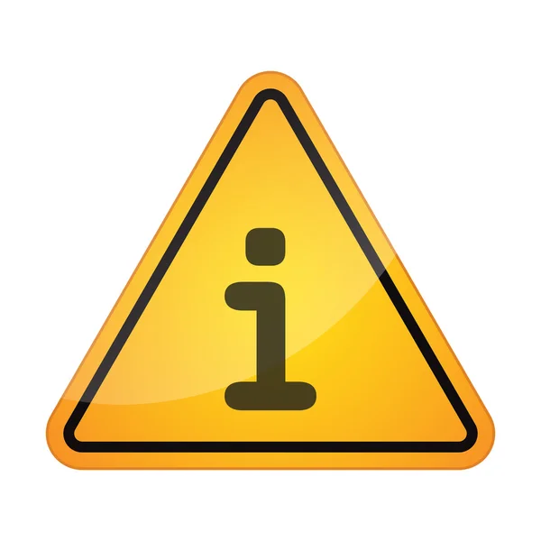 Danger signal icon with an info sign — Stock Vector