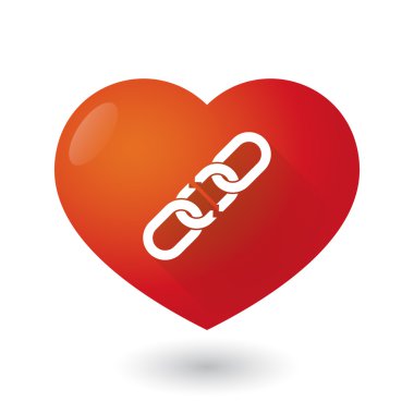 Bir zincir ile kalp simgesi