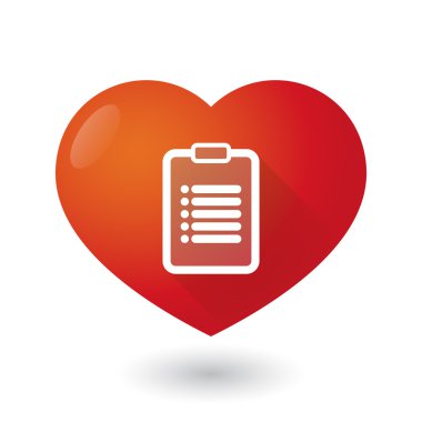 Bir raporu ile kalp simgesi