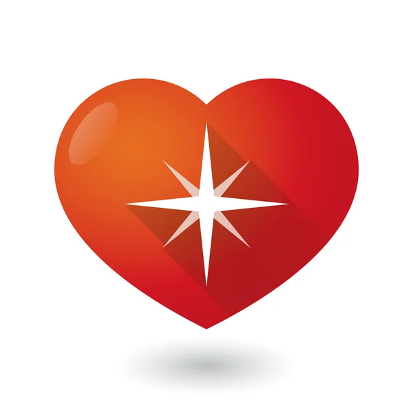 Heart icon with a star — Stock Vector