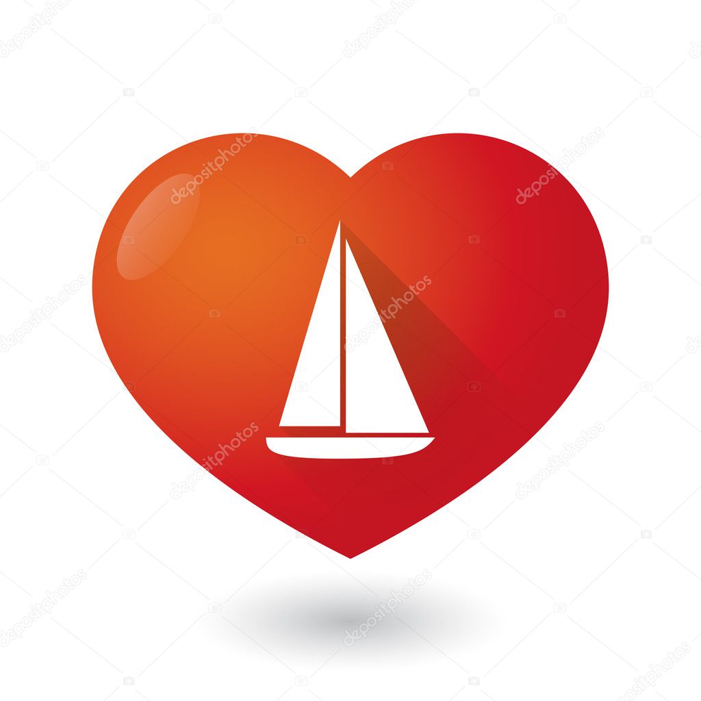 Heart icon with a ship