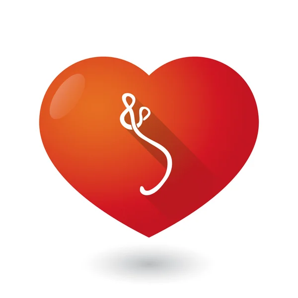 Ікона серця зі знаком ебола — стоковий вектор