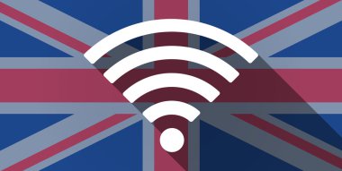 İngiltere bayrak simgesi bir radyo işareti ile 